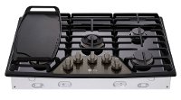 LSCG307BD LG STUDIO 30 Inch Gas Cooktop - Black Stainless Steel-2