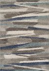 5 x 7 Medium Transitional Gray and Blue Shag Rug - Rocco