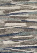 RC7MU5X7 Rocco 5 x 7 Transitional Gray and Blue Shag Rug