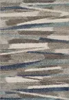 RC7MU8X10 Rocco 8' x 10' Large Transitional Gray and Blue Shag Rug