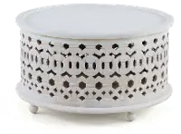 Marguerite White Round Coffee Table