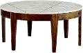 Marmoreal Brown and White Marble Coffee Table