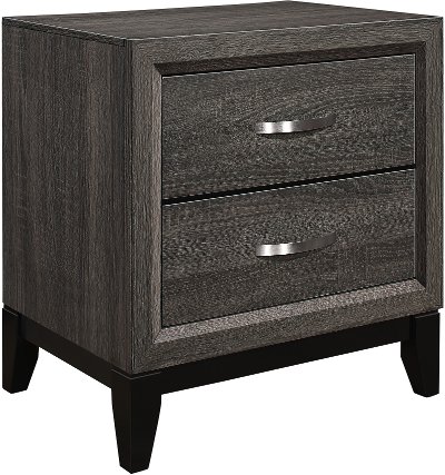 Modern Farmhouse Gray Nightstand - Atticus