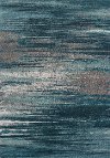 5 x 8 Medium Gray and Teal Area Rug - Modern Grays