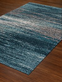 5 x 8 Medium Gray and Teal Area Rug - Modern Grays-2
