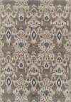 5 x 7 Medium Indoor-Outdoor Silver and Blue Rug - St. Croix