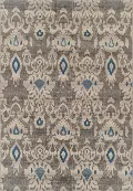 SX4SI5X7/ST.CROIX St. Croix 5 x 7 Medium Indoor-Outdoor Silver and Blue Rug