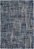 JA26/5X8/CROSSTHATCH Cotton Tail 5 x 8 Transitional Navy Blue Rug