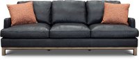 Mid Century Modern Dark Blue Leather Sofa - Westport