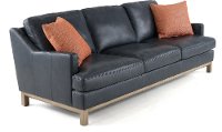 Mid Century Modern Dark Blue Leather Sofa - Westport-3