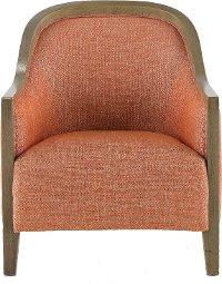 Contemporary Spice Orange Accent Chair - Wesport