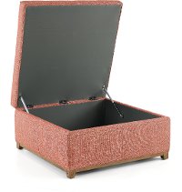 Contemporary Spice Orange Storage Ottoman - Wesport-3