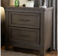 Industrial Rustic Gray Nightstand - Thornwood Hills