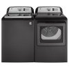 KIT GE Top Load Washer and Dryer Laundry Pair - Diamond Gray Gas