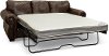 Traditional Brown Leather Sofa Bed - Molasses-2