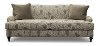 Traditional Putty Gray and Cream Sofa - Turnberry
