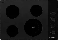 WCE55US0HB Whirlpool 30 Inch Smooth Top Electric Cooktop - Black