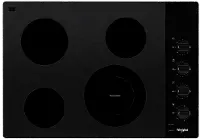 WCE55US0HS Whirlpool 30 Inch Smooth Electric Cooktop - Black