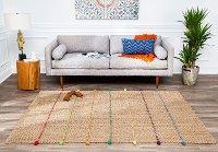 5 x 8 Medium Natural Jute Area Rug - Naturals