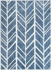 Clearance 5 x 7 Medium Bamboo Ivory and Blue Rug - Naturals