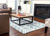 8 x 10 Large Bamboo Ivory and Blue Rug - Naturals-2