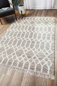 8 x 10 Large Beige and Ivory Area Rug - Naturals-3