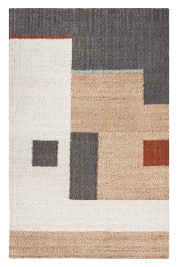8 x 10 Large Natural, Ivory and Gray Area Rug - Naturals