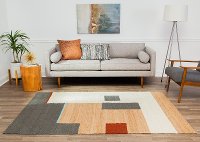 8 x 10 Large Natural, Ivory and Gray Area Rug - Naturals-3