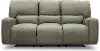 Madrid Gray Leather-Match Triple Power Reclining Sofa