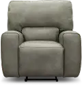 Madrid Gray Leather-Match Power Recliner