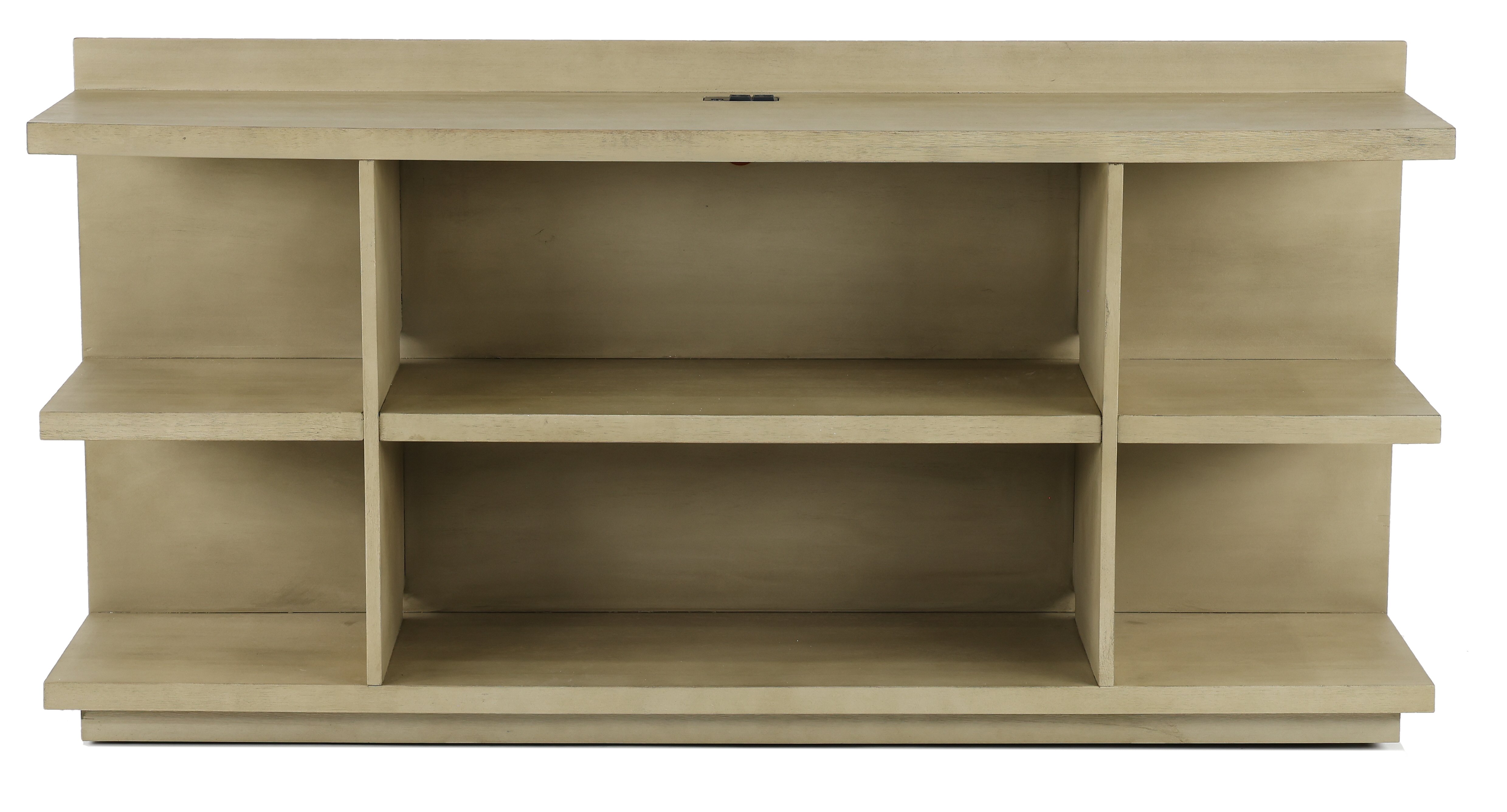 Perspectives Weathered Brown Peninsula Bookcase-1