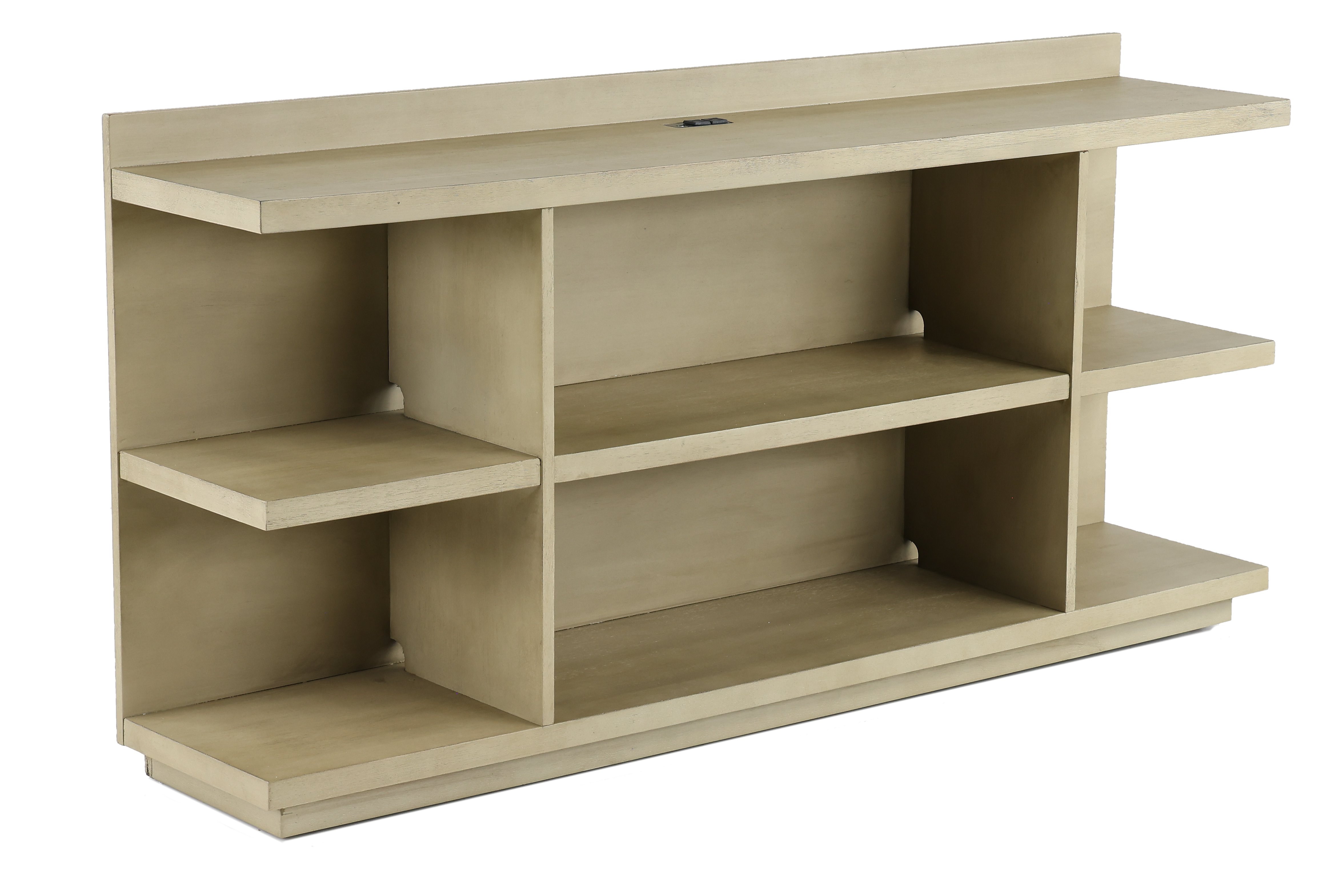 Perspectives Weathered Brown Peninsula Bookcase-2