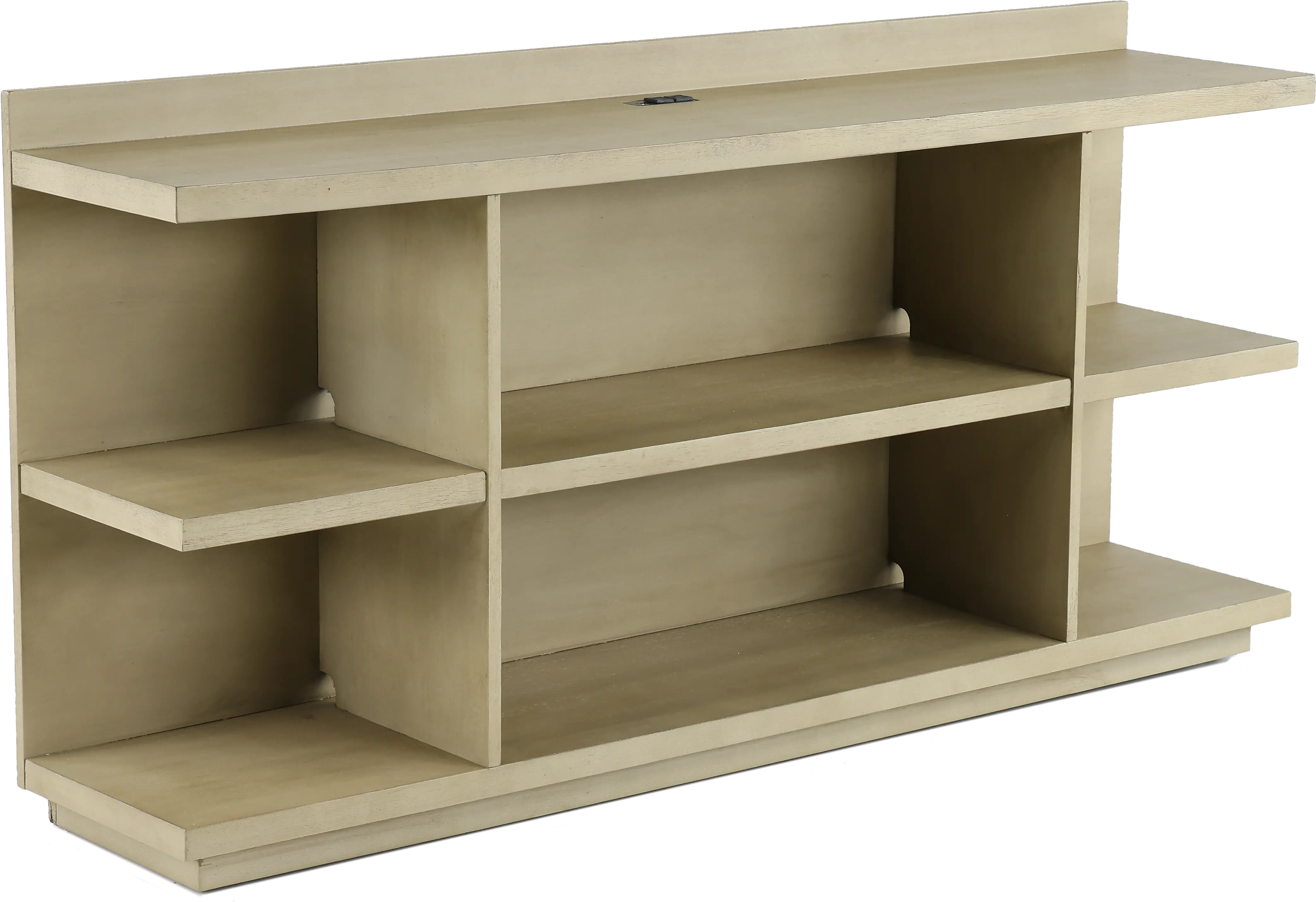 Perspectives Weathered Brown Peninsula Bookcase-2