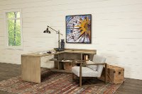 Weathered Brown L-Shaped Desk - Perspectives-4