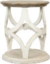 Smokey White End Table - Elizabeth