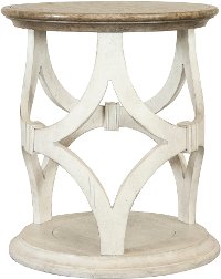 Smokey White End Table - Elizabeth