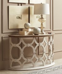 Smokey White Sofa Table - Elizabeth