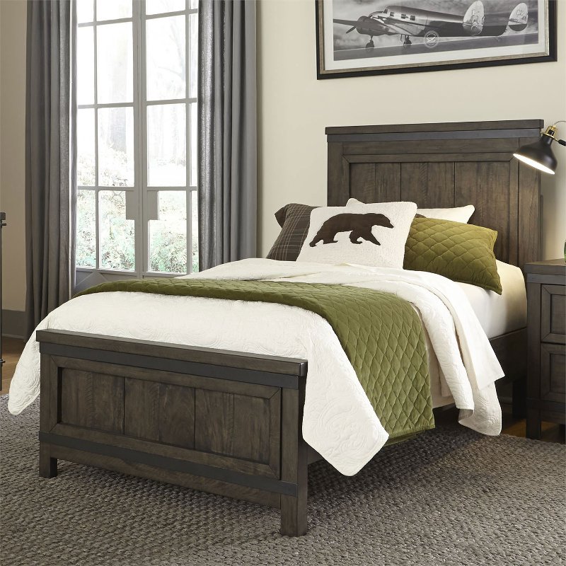 Industrial Rustic Gray Full Size Bed Thornwood Hills Rc Willey