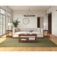 Light Cherry Brown Living Room Table Set - Buena Vista