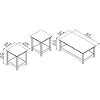Light Cherry Brown Living Room Table Set - Buena Vista-5