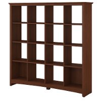 Light Cherry Brown 16 Cube Transitional Bookshelf - Buena Vista-2