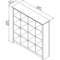 Light Cherry Brown 16 Cube Transitional Bookshelf - Buena Vista-5