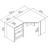 Light Cherry Brown Corner Desk - Buena Vista-6