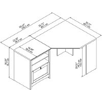 Light Cherry Brown Corner Desk - Buena Vista-6