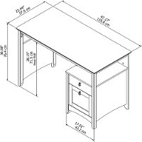Light Cherry Brown Computer Desk - Buena Vista-6
