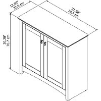 Light Cherry Brown Storage Cabinet-6