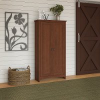 Light Cherry Brown Tall Storage Cabinet - Buena Vista