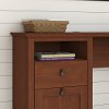 Cherry Brown L Shaped Desk with Lateral File Cabinet - Buena Vista-3