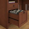 Cherry Brown L Shaped Desk with Lateral File Cabinet - Buena Vista-4