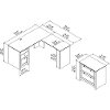 Cherry Brown L Shaped Desk with Lateral File Cabinet - Buena Vista-6